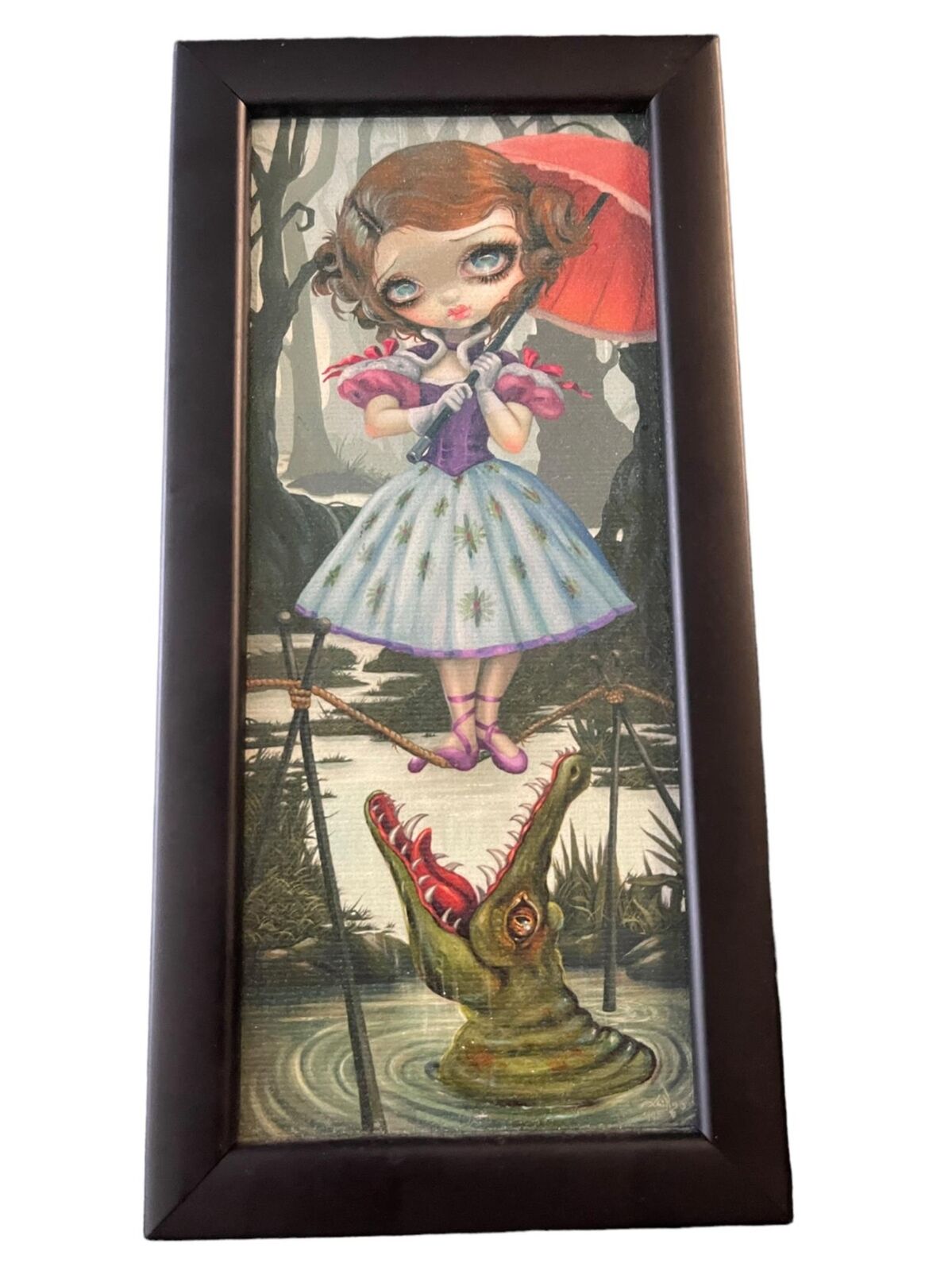 Disney WonderGround Mini Frame Tightrope Girl Jasmine Becket-Griffith Giclee