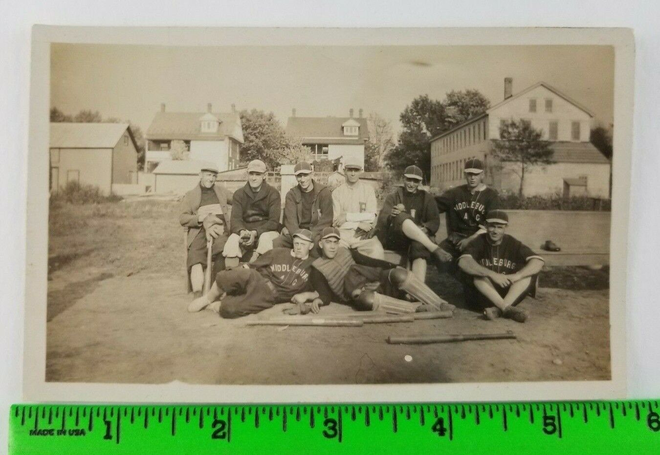 Vintage 1920's Original Photo Middleburg Pennsylvania Amateur Baseball Team