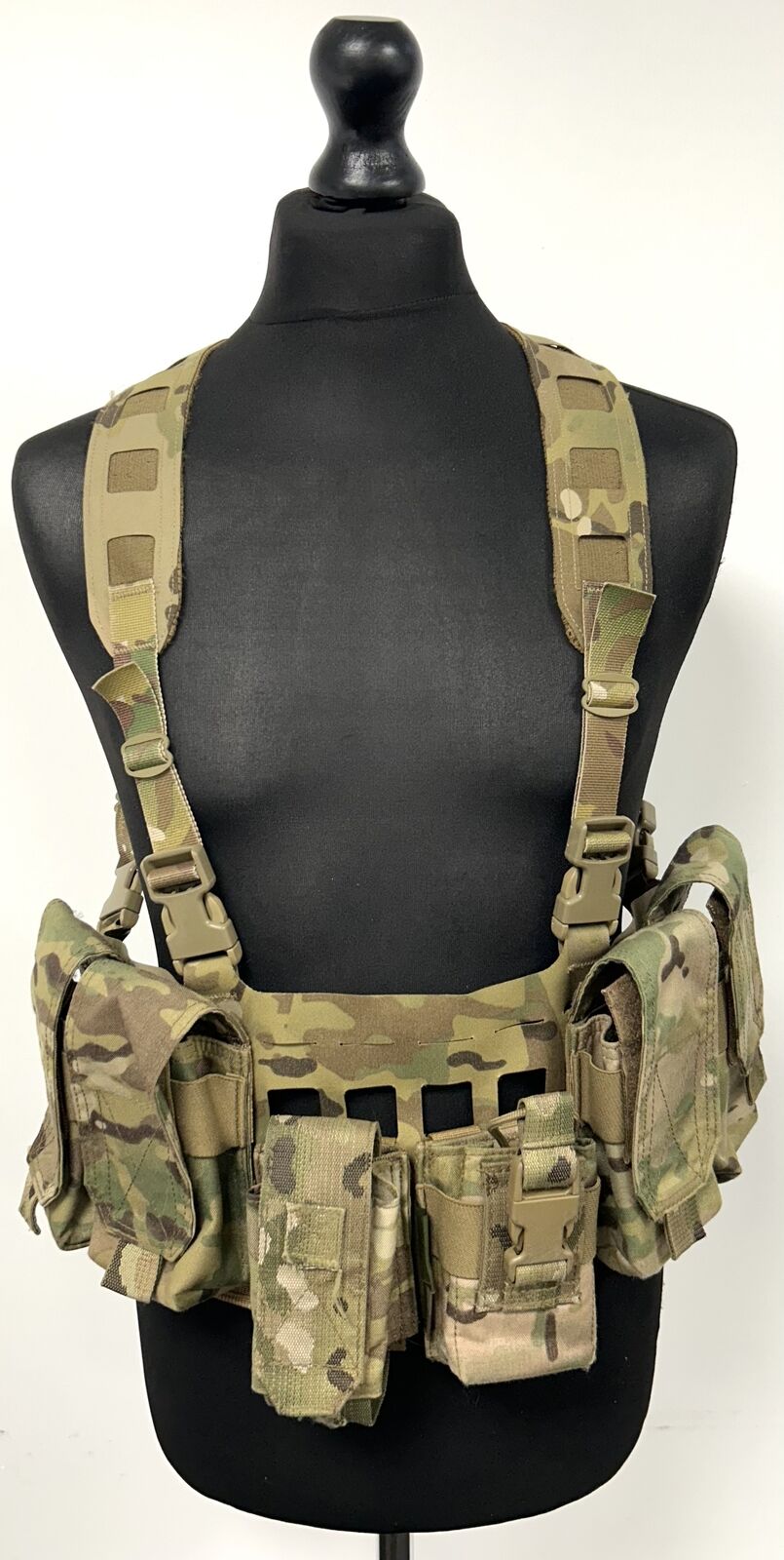 Blue Force Tactical MTP Multicam Chest Rig with Warrior Assault Systems Pouches