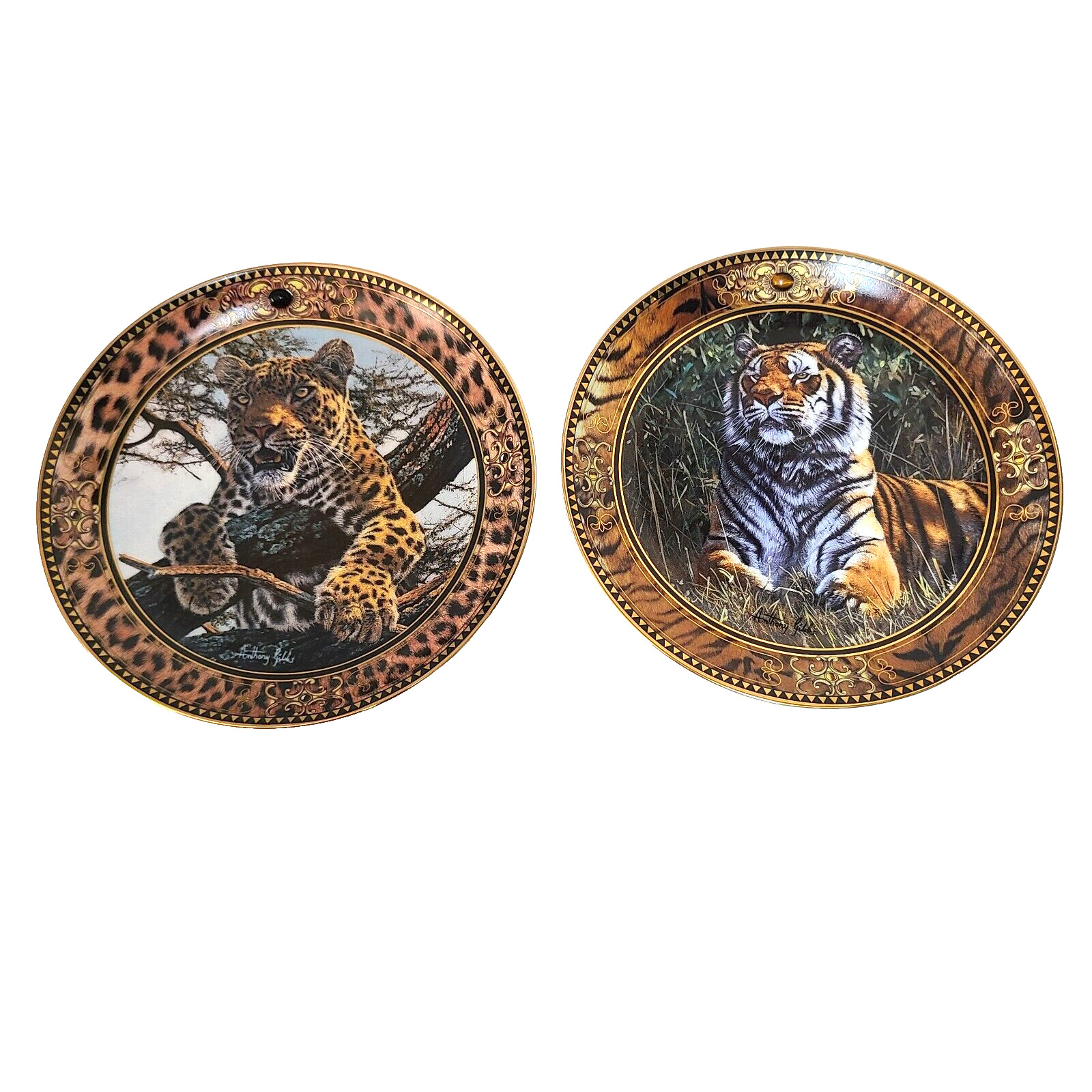 Franklin Mint Heirloom plates, Set 2, Lure Of The Leopard, Treasure of the Tiger