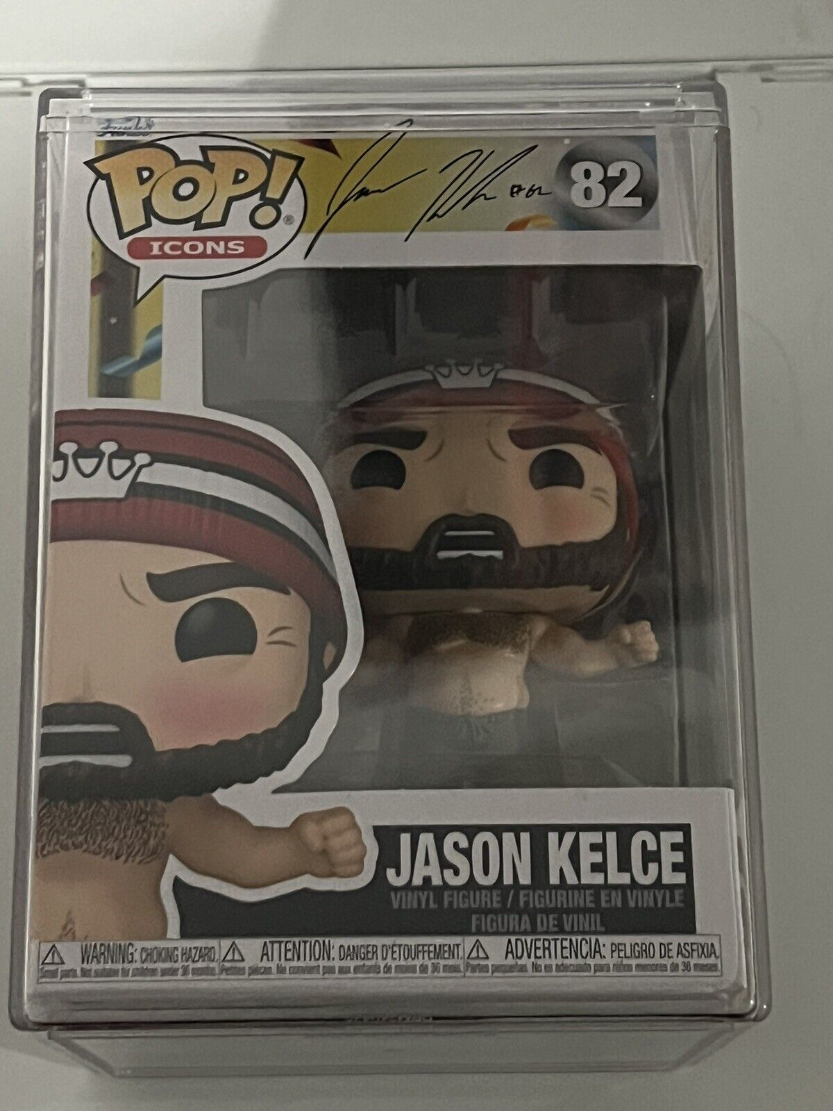 Funko Pop 82 Jason Kelce Shirtless With Pop Protector Eagles Chiefs Taylor Swift