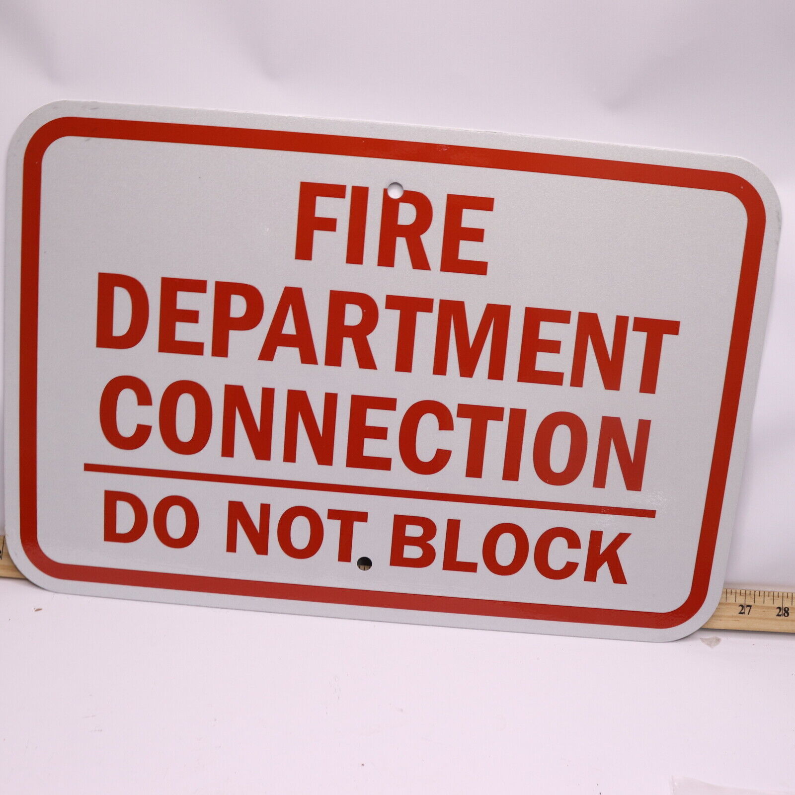 Reflective Fire Department Connection Sign Aluminum 449H02