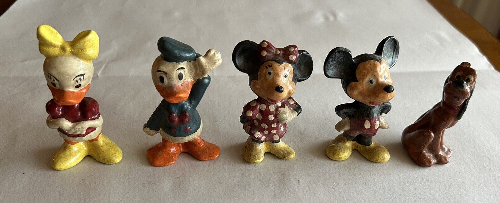 Rare- Lead, Vintage, Early 1940’s Mickey/Minnie Mouse /Donald/Daffy Duck/Pluto