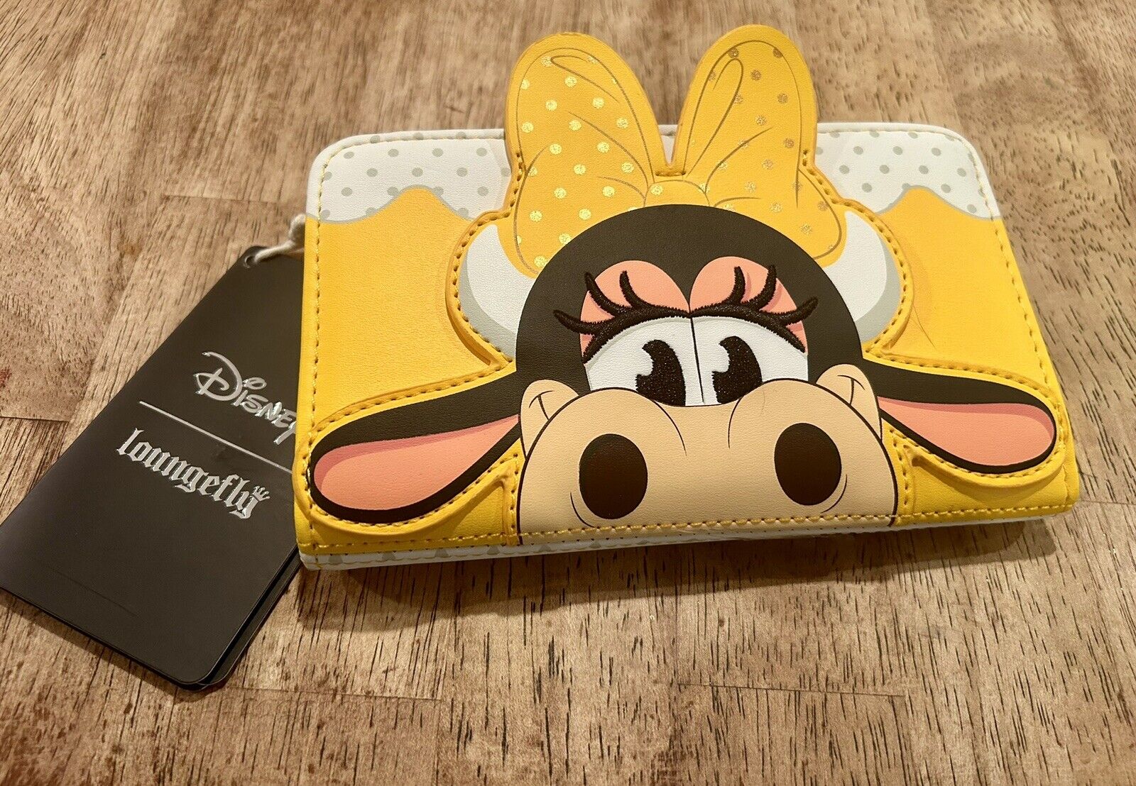 NEW WITH TAG Loungefly Disney Clarabelle Cow Faux Leather Wallet