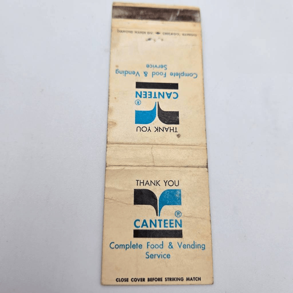Vintage Matchcover Canteen Food and Vending Service