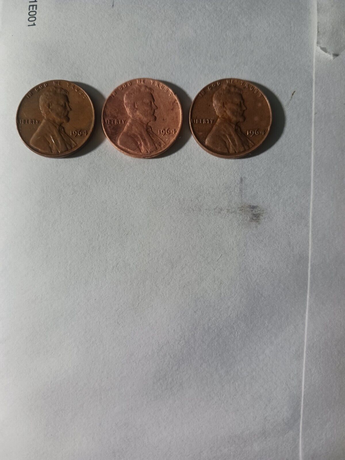 1964 Lincoln Penny No Mint Mark. L, RIM ERROR, W ERROR  good condition, sell 3