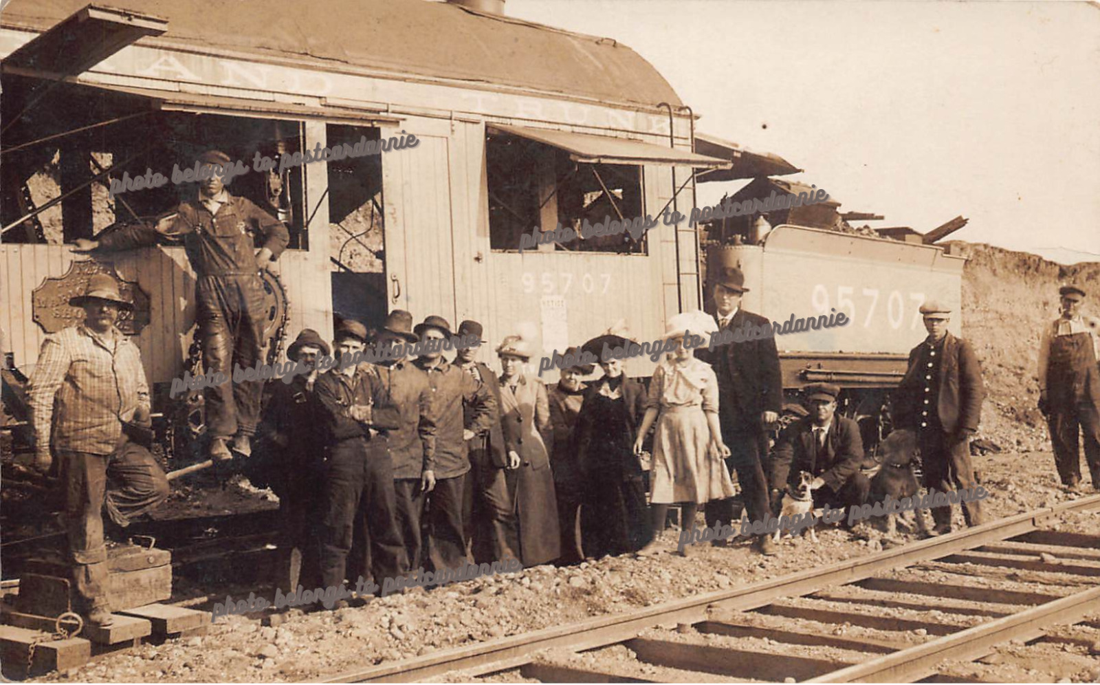 RPPC Cass City MI Michigan Railroad Train Station Depot c1913 Photo Postcard D12