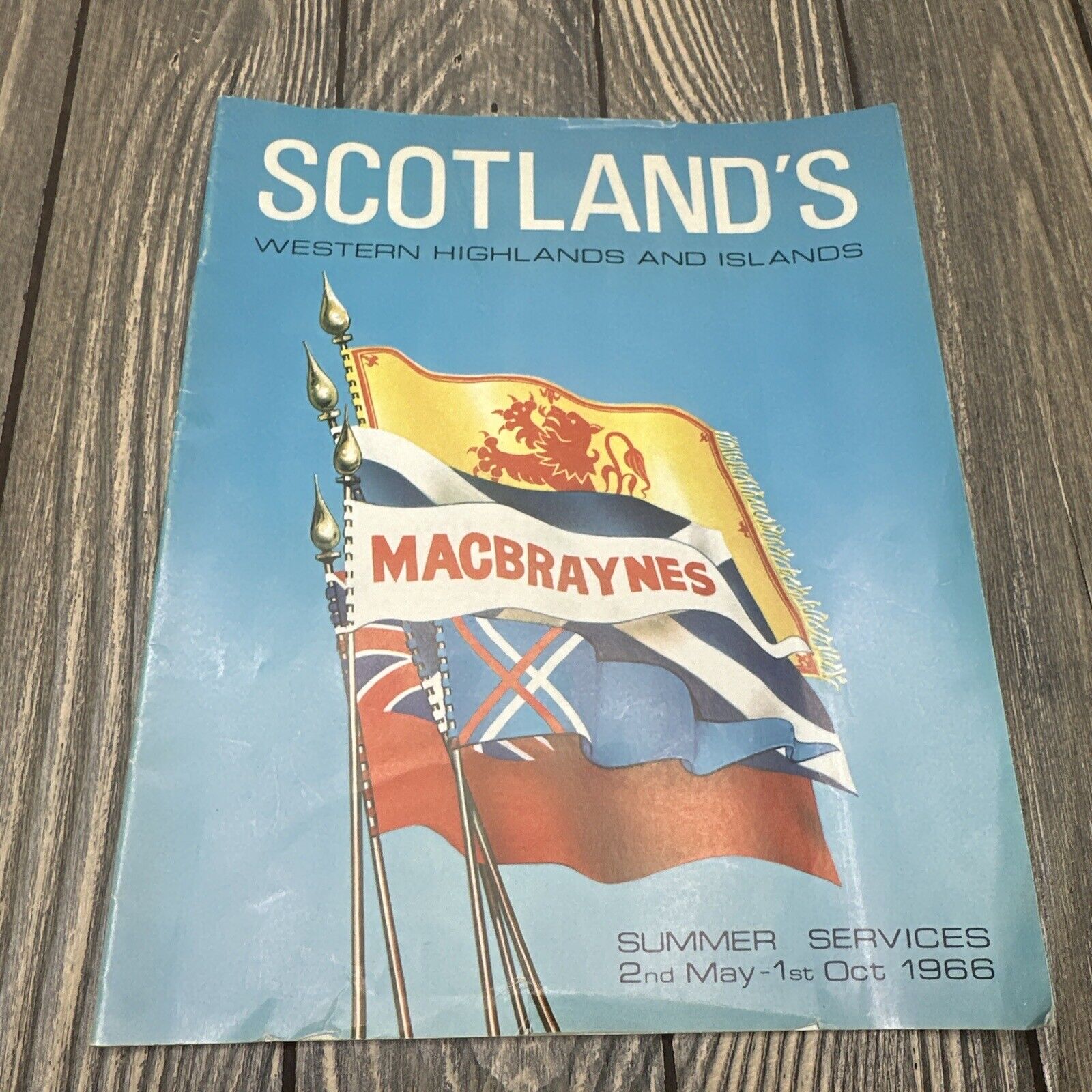 Vtg Scotland\'s Western Highlands and Islands MacBraynes Summer 1966 Book