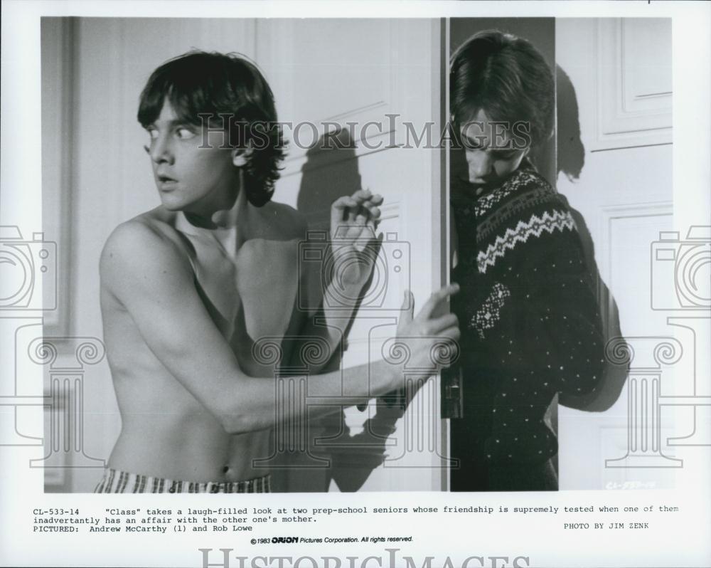 1983 Press Photo Andrew McCarthy and Rob Lowe star in \