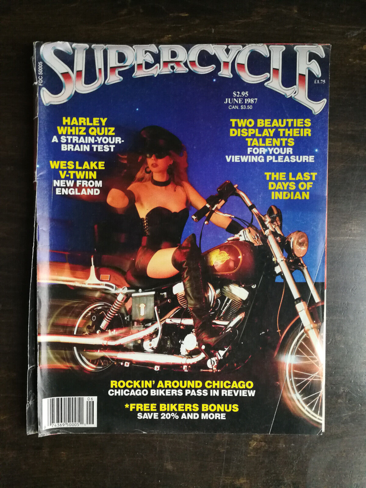 SuperCycle June 1987 Last Days of Indian Motorcycle Jack Knight Centerfold 1023
