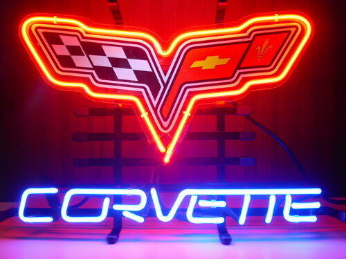 Corvettes Sports Car Auto Garage Neon Sign Light Lamp Wall Decor Bar 20\