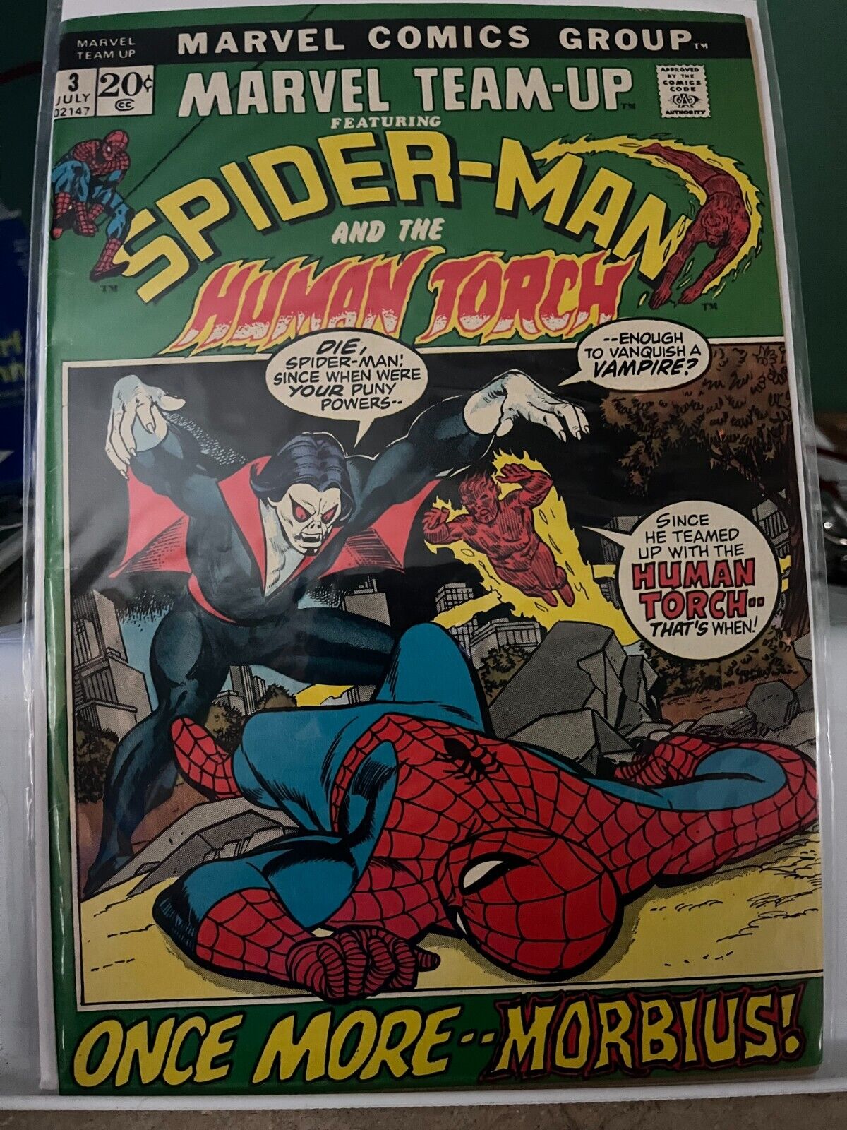 Marvel Team-up #3 Morbius Human Torch Spider-Man Marvel 1972