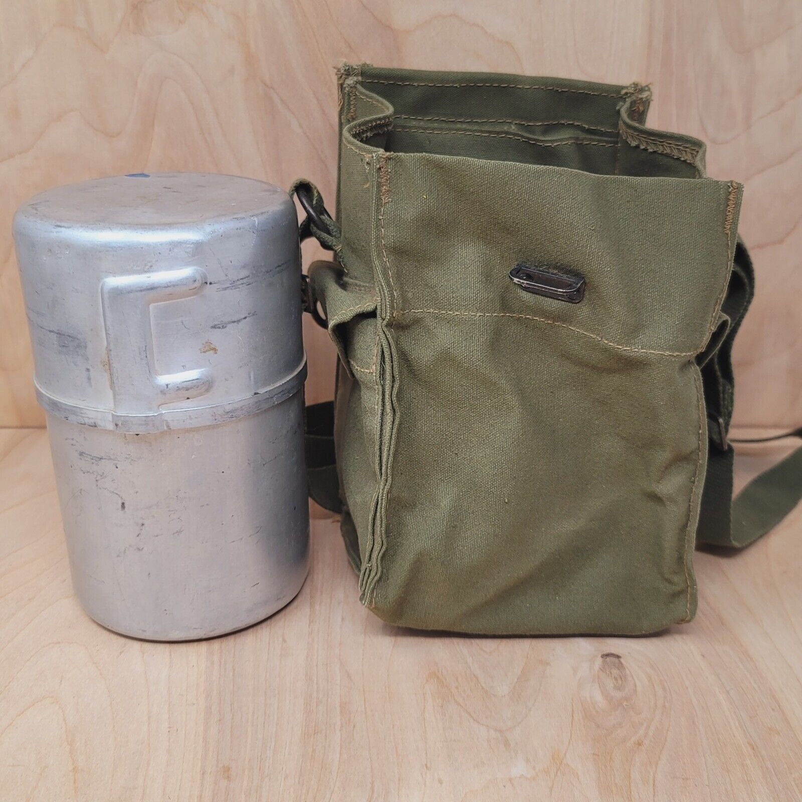 Vintage 1945 Military Camp Stove Container With Bag WWII