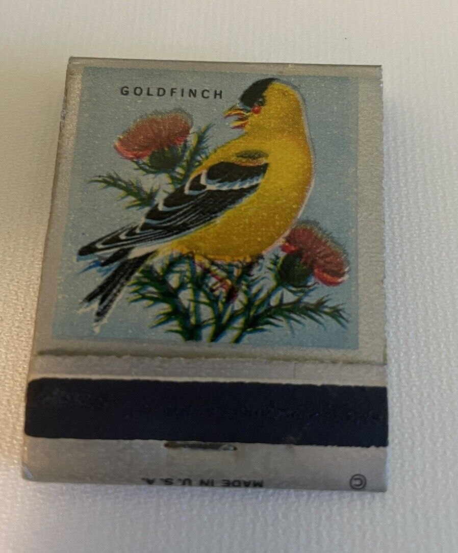 Vintage Ohio Blue Tip Goldfinch Matchbook Full Unstruck