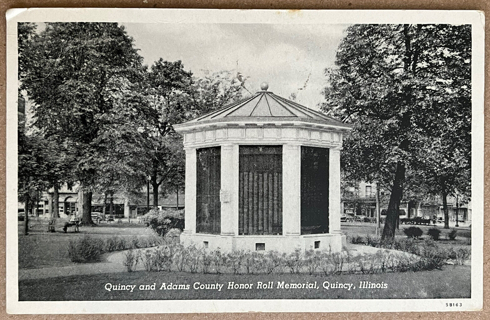 Quincy Illinois Adams County Honor Roll Memorial Postcard c1940