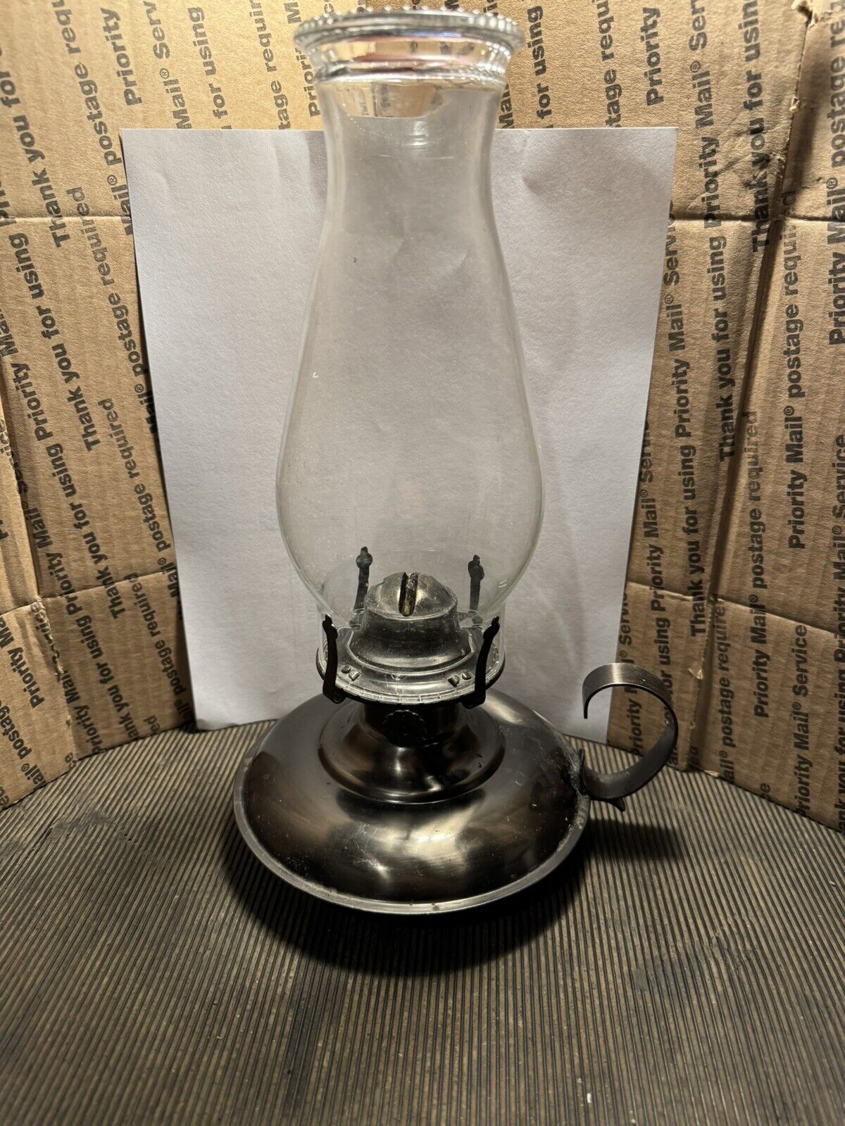 Enesco Silver Plated Oil Lamp