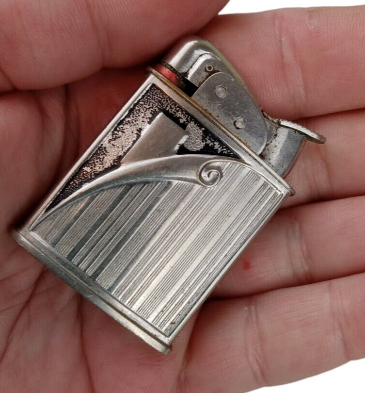 Vintage EVANS Silvertone Art Deco Cigarette Lighter