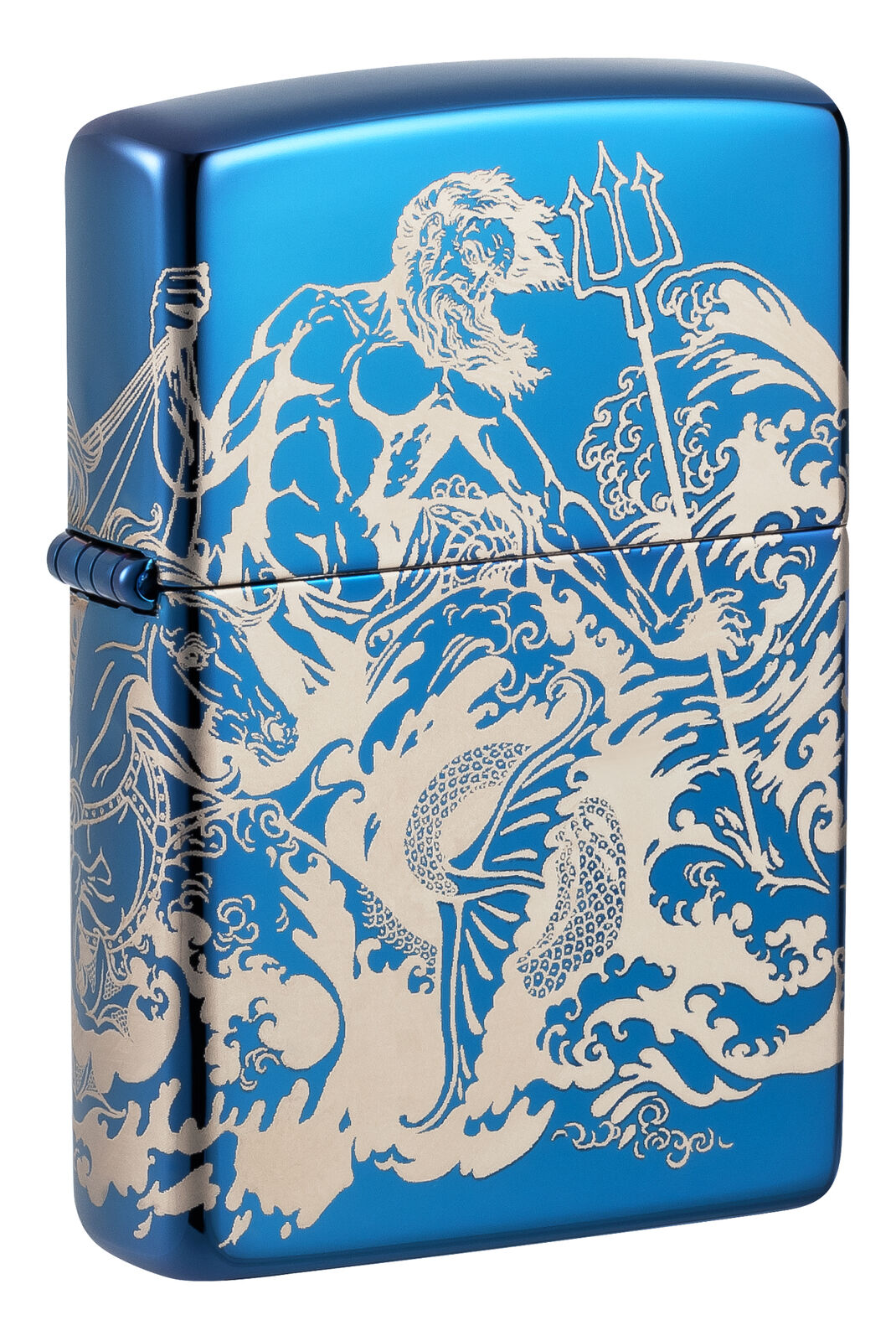 Zippo Atlantis Design High Polish Blue Windproof Lighter, 48787