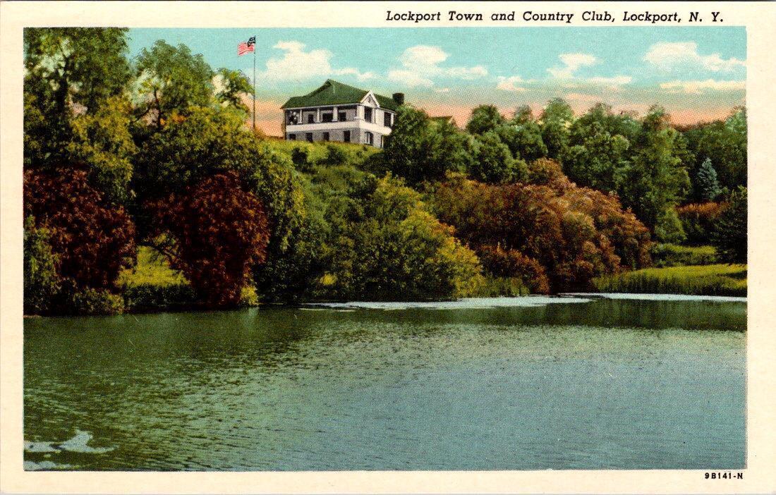 Lockport, NY New York  LOCKPORT TOWN & COUNTRY CLUB Niagara Co ca1920's Postcard
