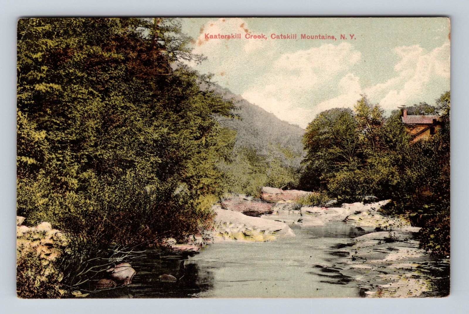 Catskill Mountains NY- New York, Kaaterskill Creek, Vintage c1913 Postcard