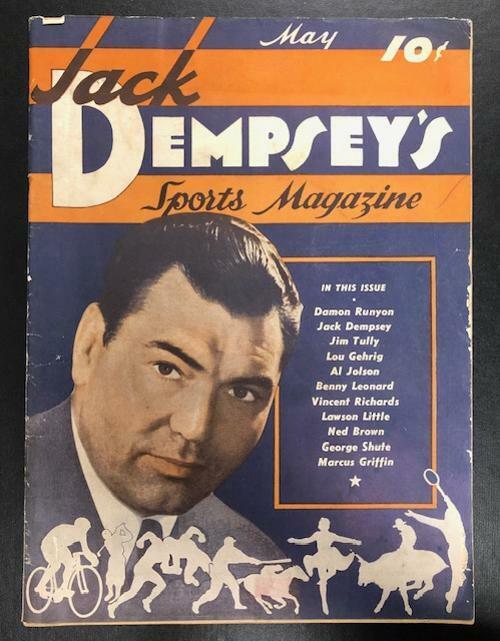 Jack Dempsey's Sports Magazine May 1938 Pulp FIRST issue; Jack Dempsey; Lou G...