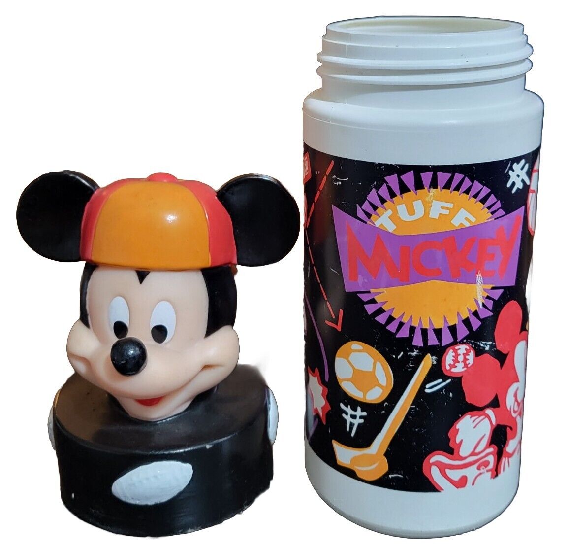 Tuff Mickey Mouse Plastic Water Bottle Sports Vintage Rare Walt Disney  World 