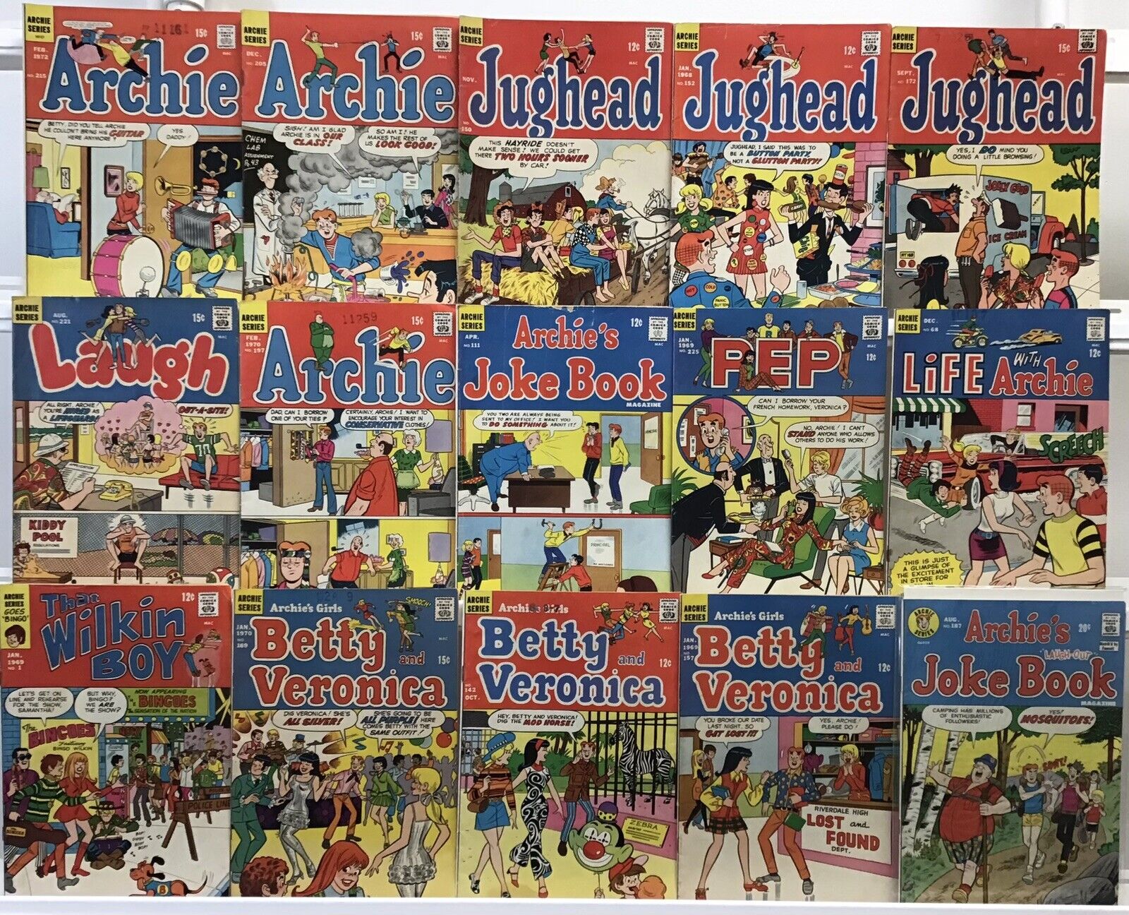 Vintage Archie 20 Cents Or Less - Comic Book Lot Of 15