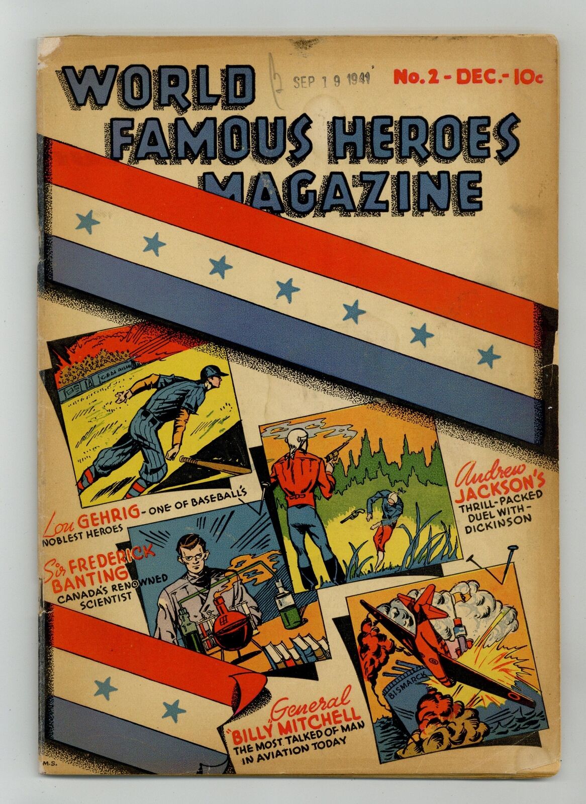 World Famous Heroes Magazine #2 FR/GD 1.5 RESTORED 1941