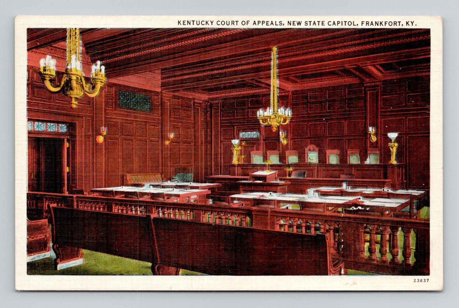 Postcard Court of Appeals Frankfort Kentucky KY, Vintage Linen O3