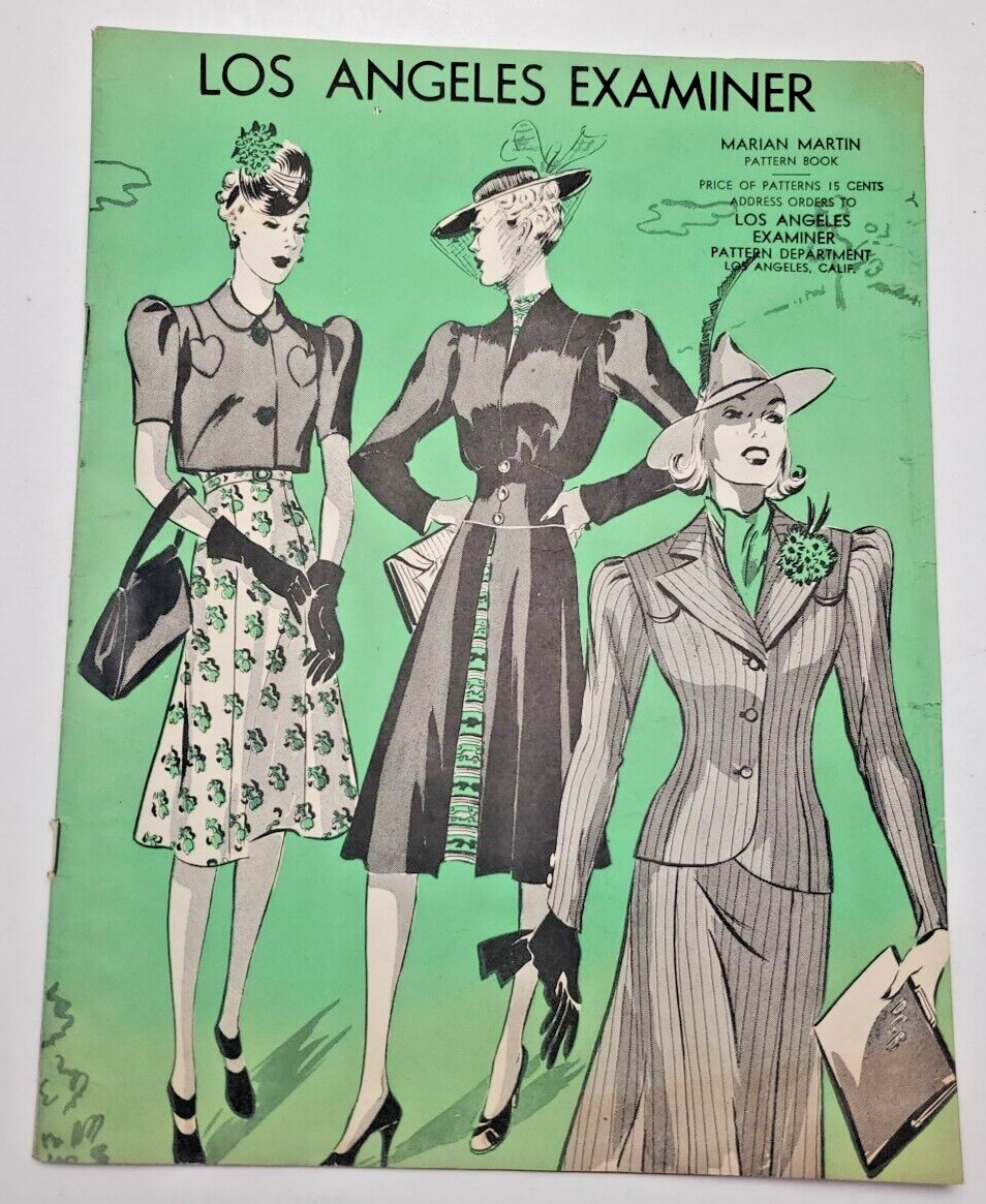Spring 1939 Los Angeles Examiner Marian Martin Pattern Book.  Patterns 15 cents