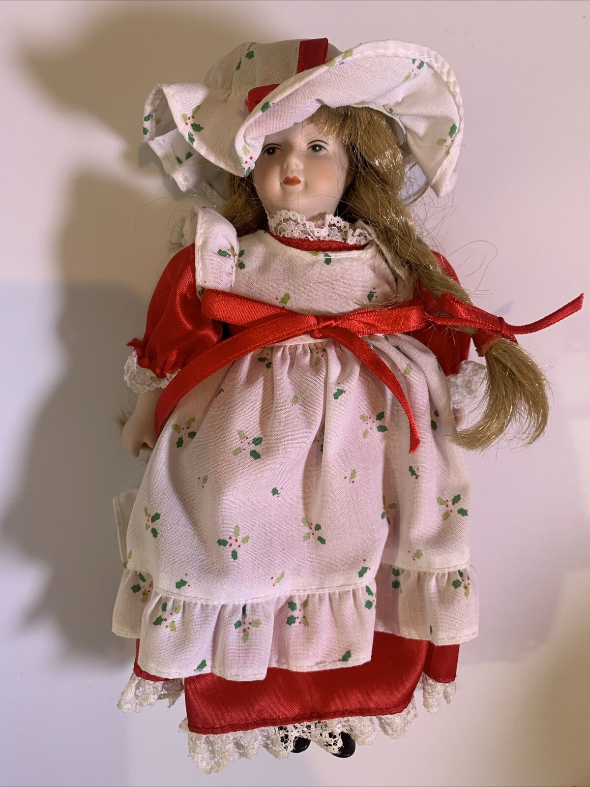 Gift World Of Gorham Christmas Victorian Doll Ornament Porcelain 1987 Vintage