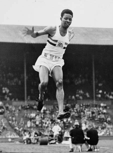 Nigerian born British athlete Adegboyega Folaranmi Adedoyin compet Old Photo