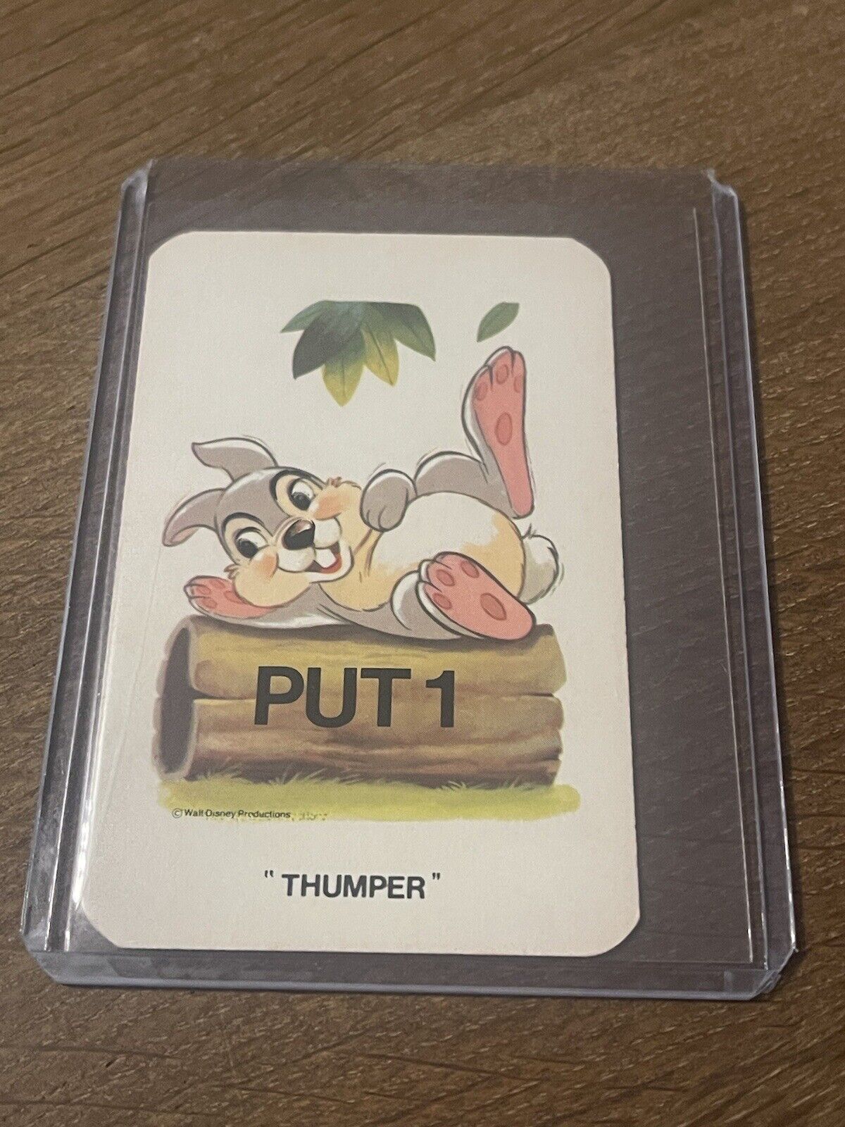 Authentic Vintage Walt Disney Productions Snap Thumper Card RARE DISNEYANA