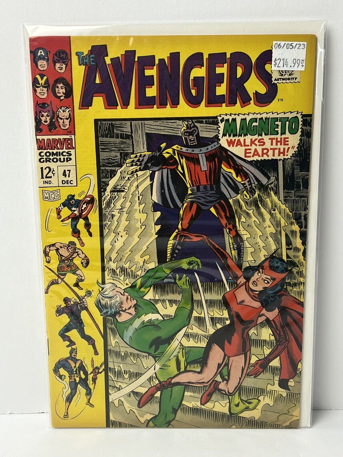 The Avengers #47 Marvel Comics 1967 Silver Age, Boarded