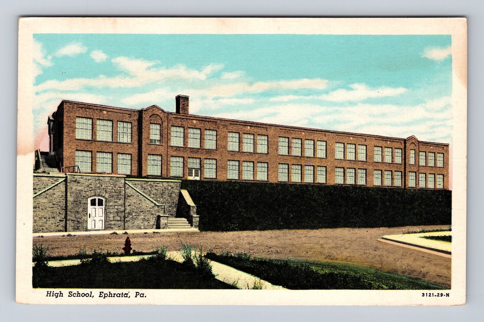 Ephrata PA-Pennsylvania, High School, Antique Vintage Souvenir Postcard