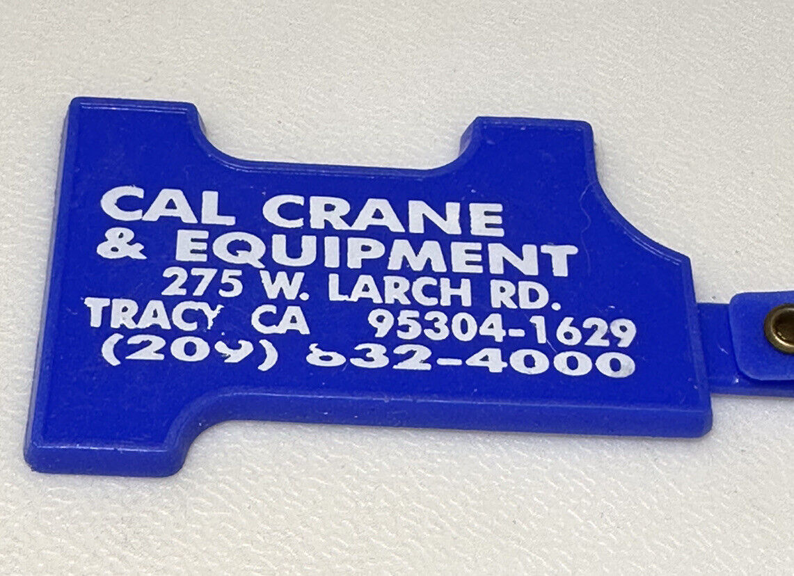 Tracy California Cal Crane & Equipment Sales Rental Dealer Construction Keychain