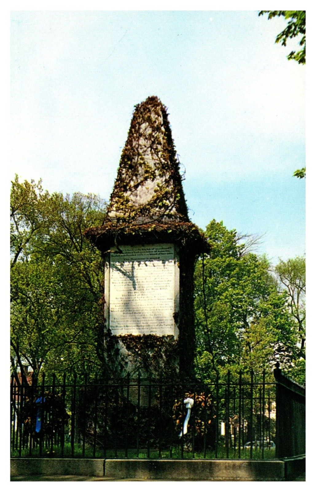 Lexington MA Massachusetts Revolutionary War Monument Chrome Postcard