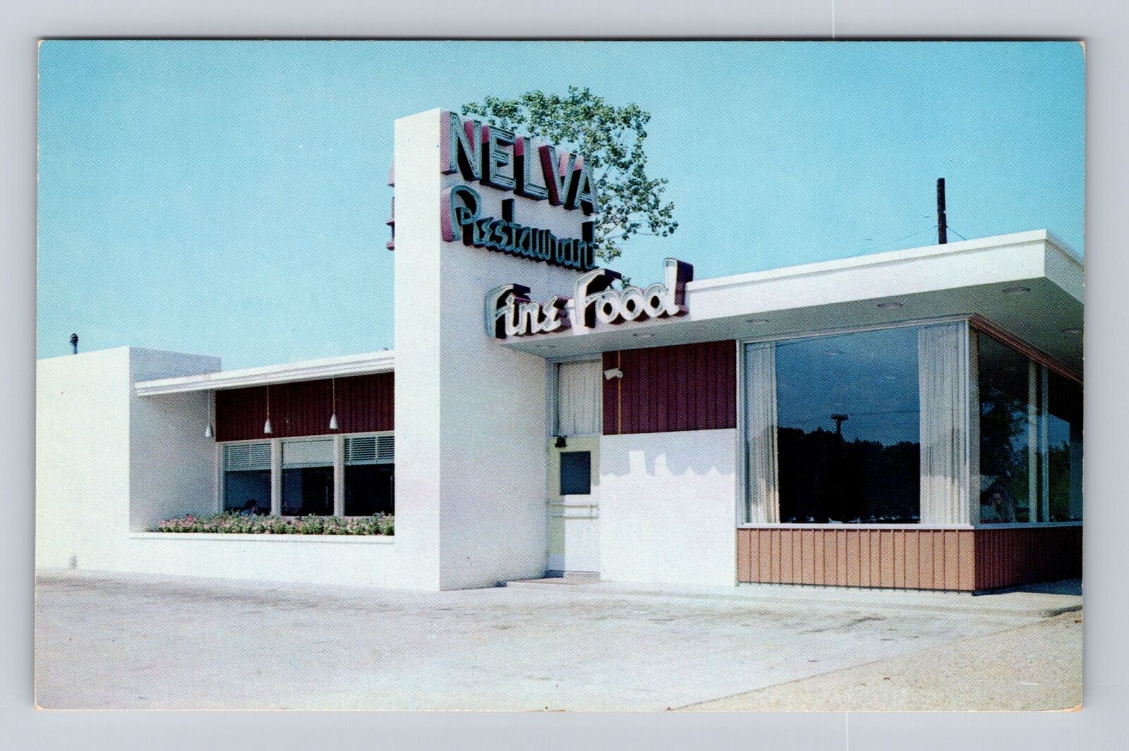 Meridian MS-Mississippi, Nelva Courts & Restaurant Advertising, Vintage Postcard