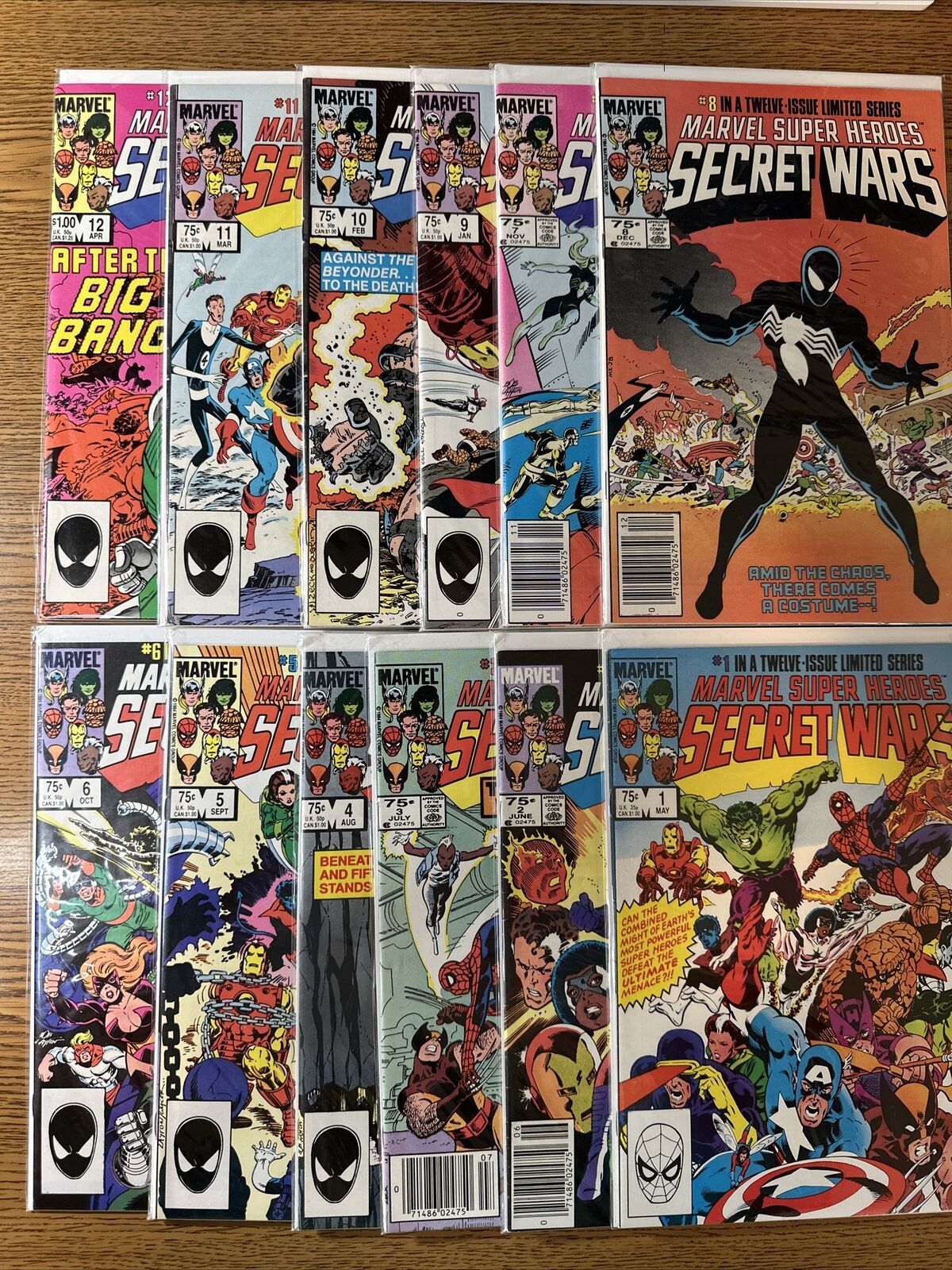 Marvel Comics Secret Wars #1 - 12 1984 Complete Series Set Lot Run #8 VF To NM