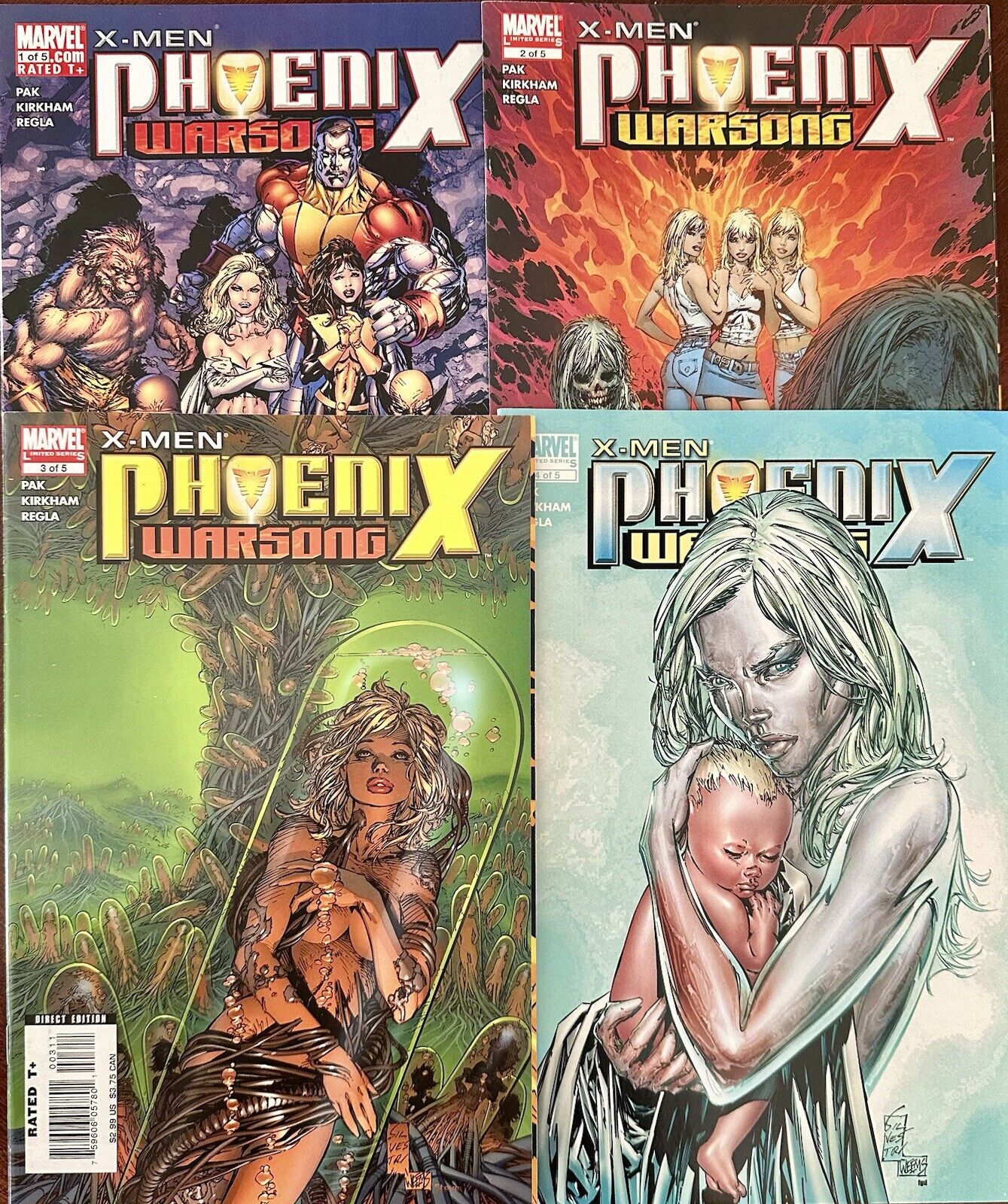 4 issue lot - X-Men Phoenix Warsong (Marvel 2006) #1, 2, 3, 5