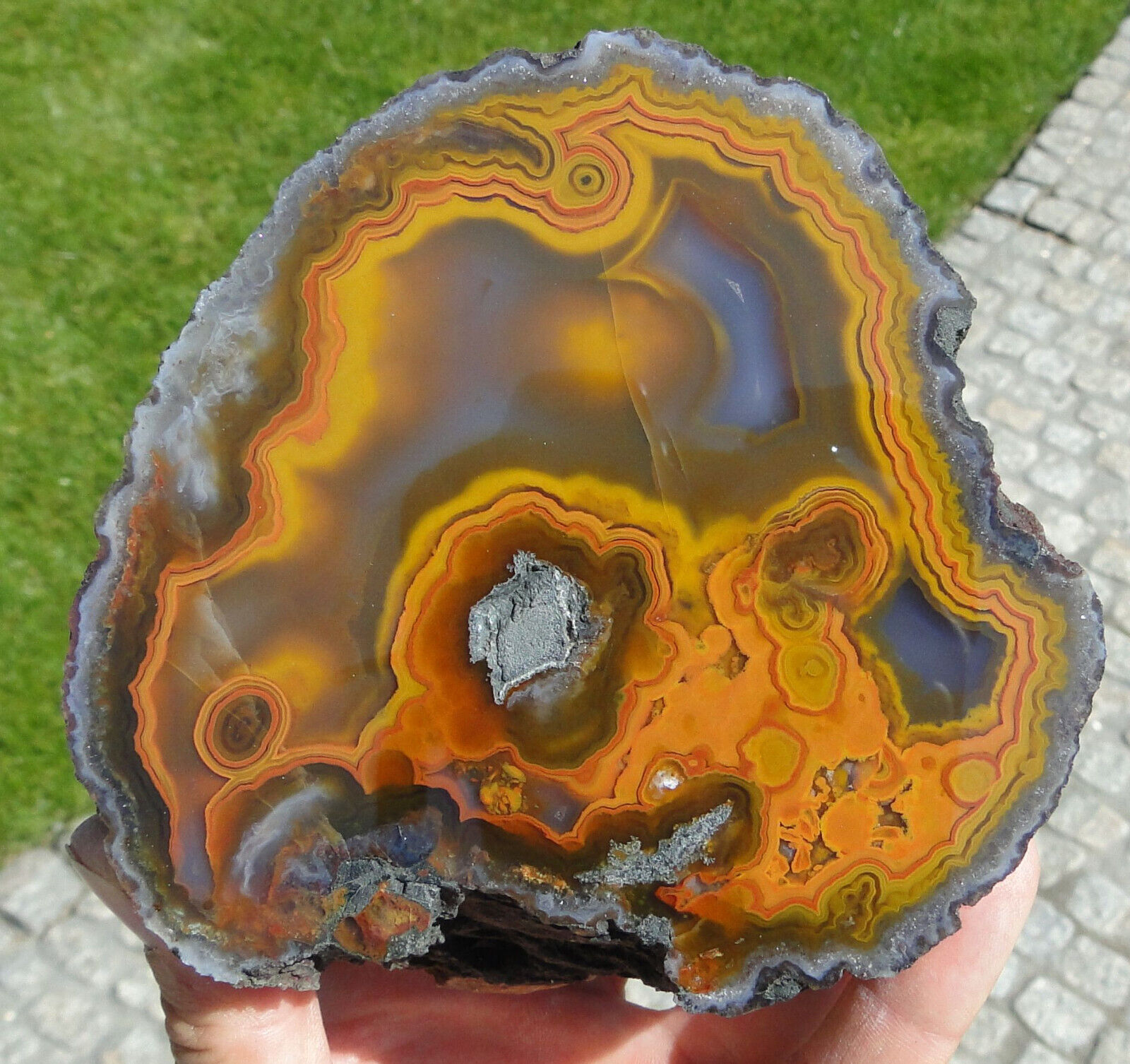 XL 2.2LB (1 kg) Top quality - Natural Colorful AGATE  - Africa, Morocco, Agouim