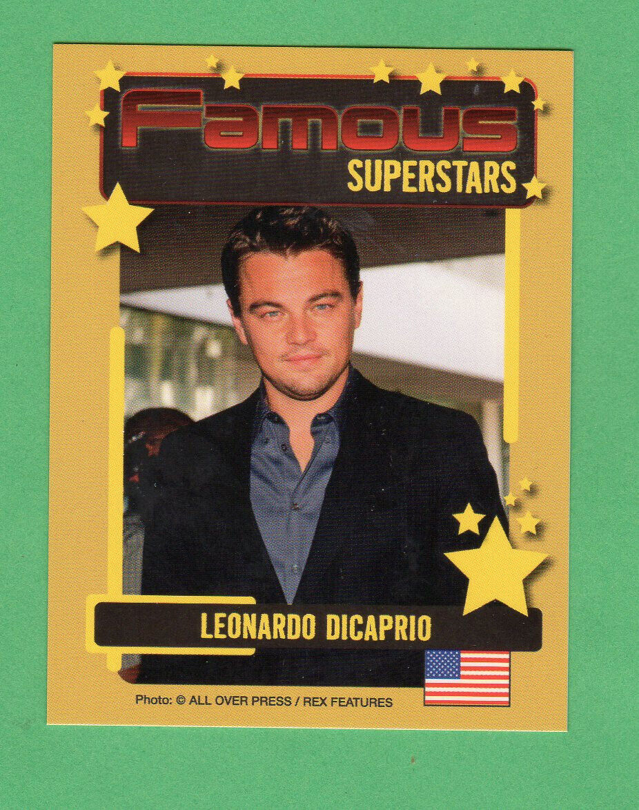 2005  Leonadro Dicaprio  Famous Superstars Spanish Film Card  Rare  .Must Read