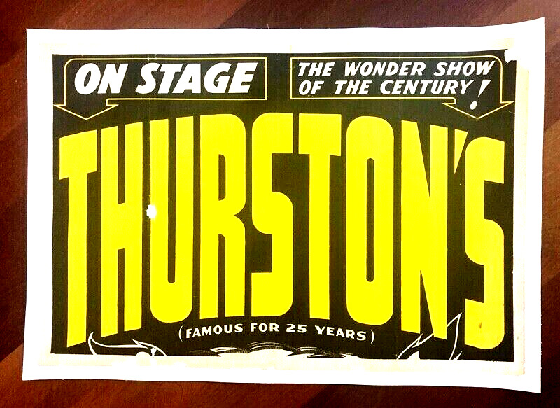 magic poster on linen THURSTON's Circa '30s Original 28x41 LINENBACKED Will Rock