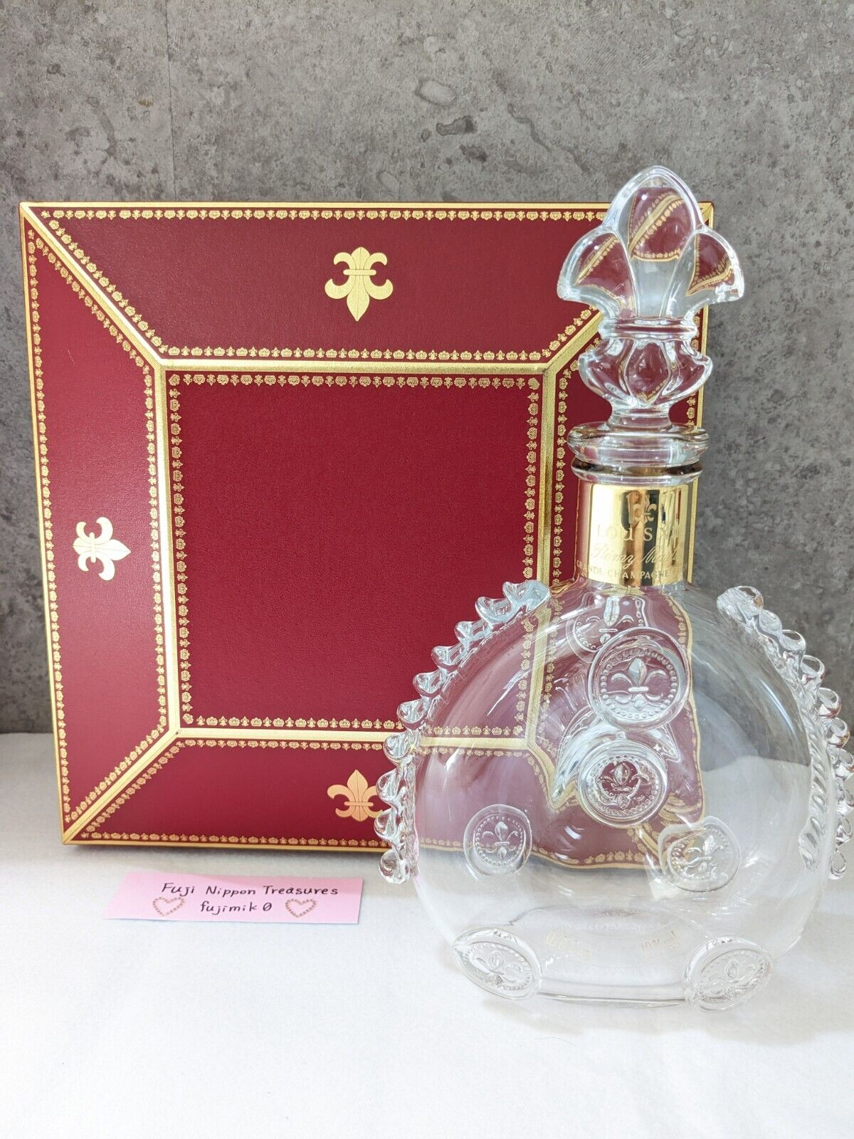 Remy Martin Louis XIII Empty Bottle Baccarat with Outer Box Serial number match