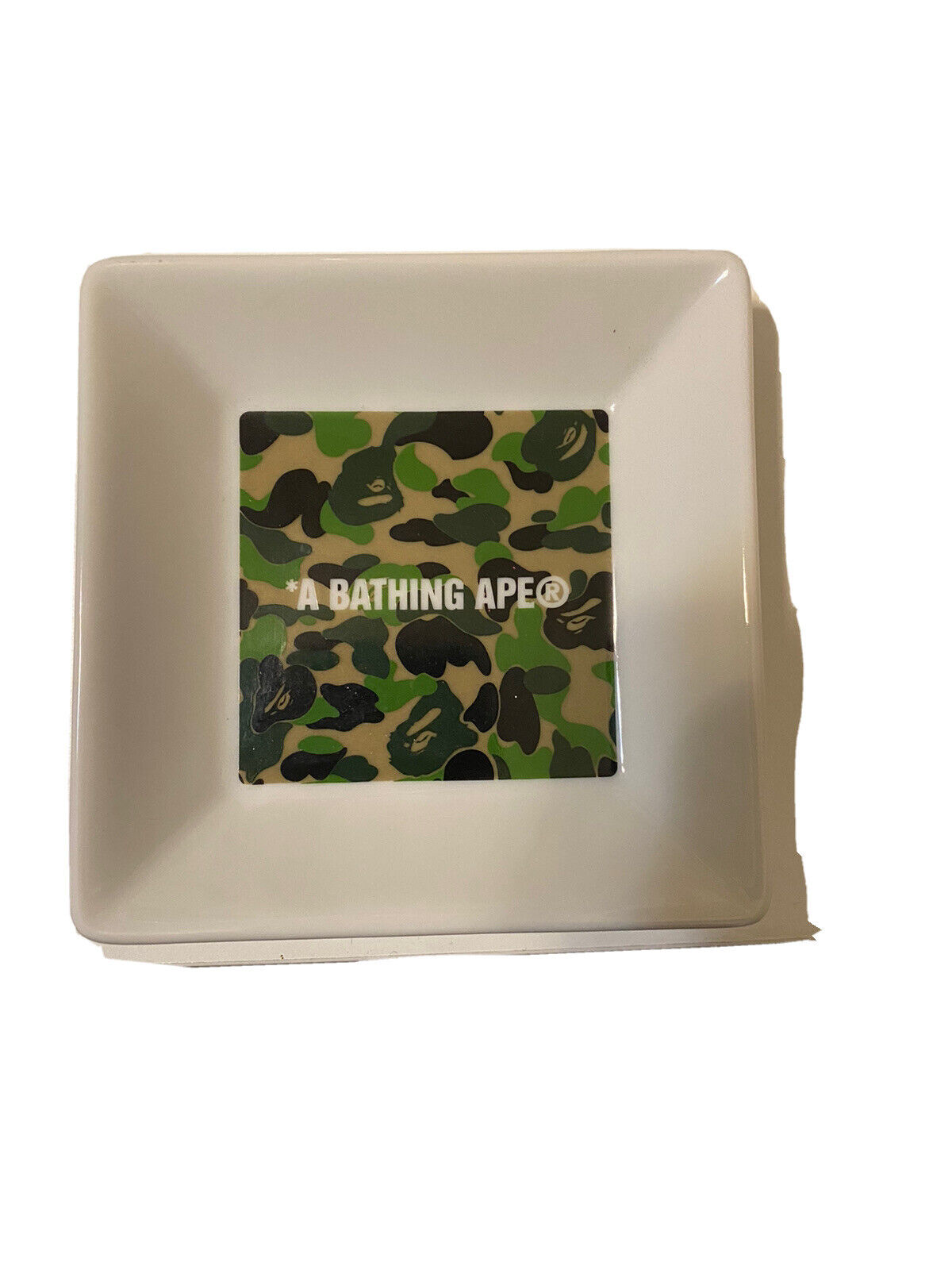 A BATHING APE BAPE Ash Tray ashtray ABC Camo Color Green White 2019 Nigo Sta