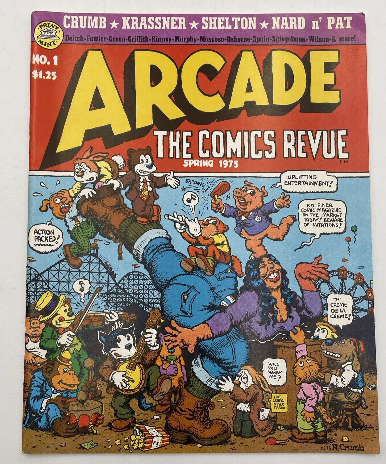 Vintage ARCADE The Comics Revue Vol. 1 No. 1 Spring 1975 Robert Crumb Book