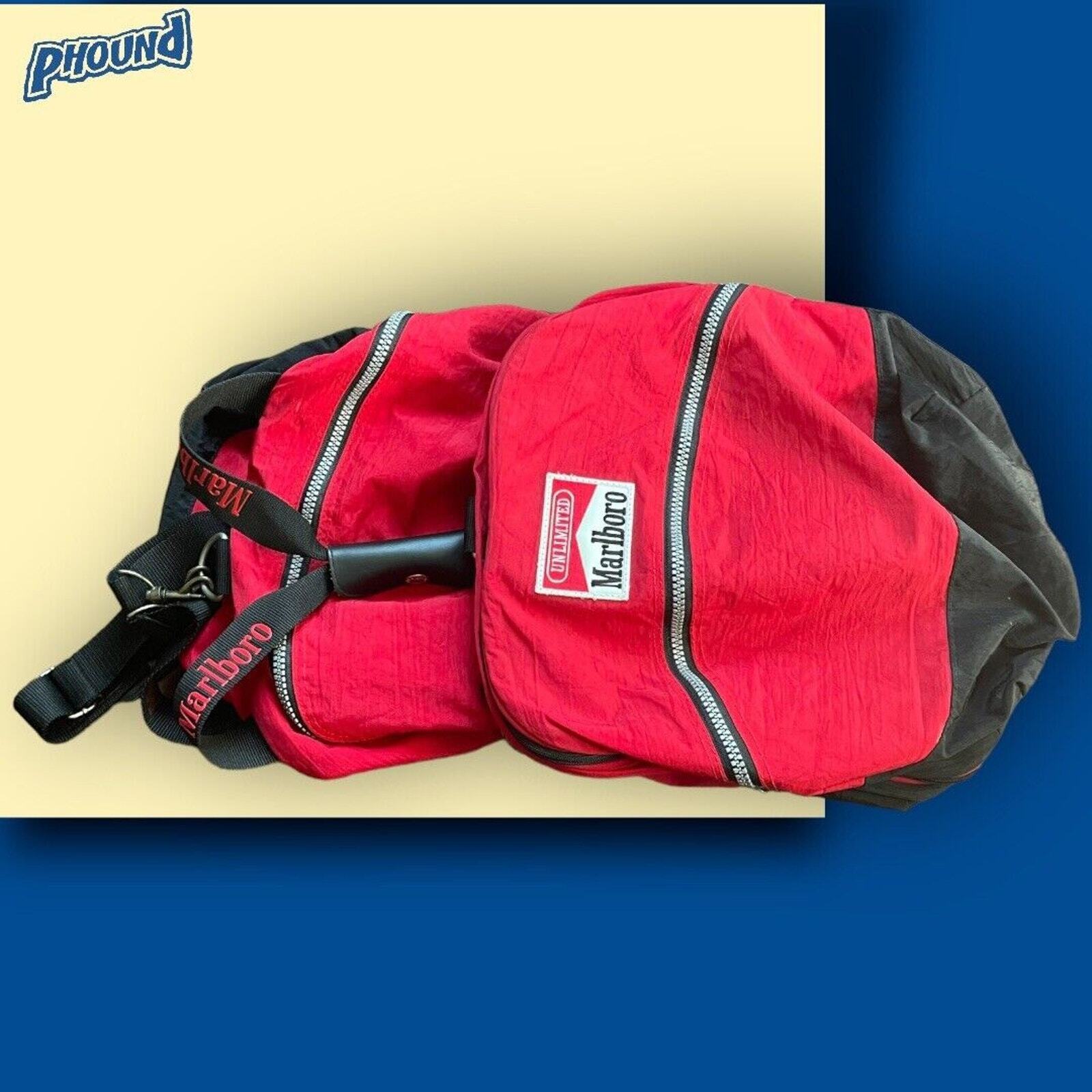 Marlboro Travel Duffel Bag W/Backpack Vtg Detachable Rare