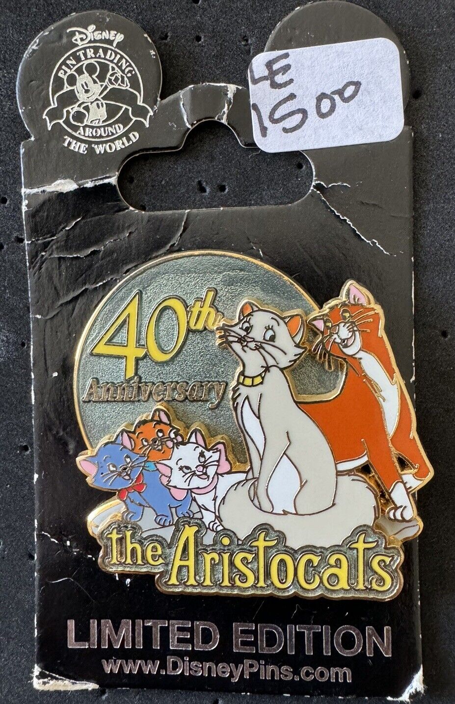 WDW 2010 Disney 40th Anniversary THE ARISTOCATS Limited Edition Pin LE 1500