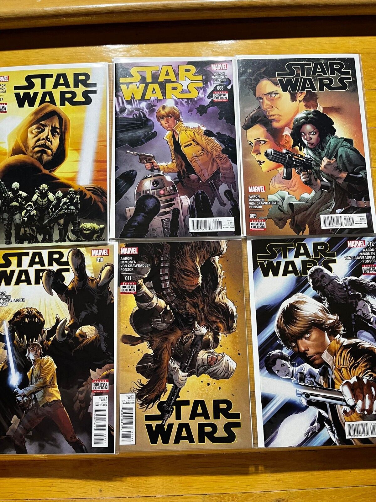 Star Wars Marvel 2016 Lot Issues # 7-12 Bagged and Boarded