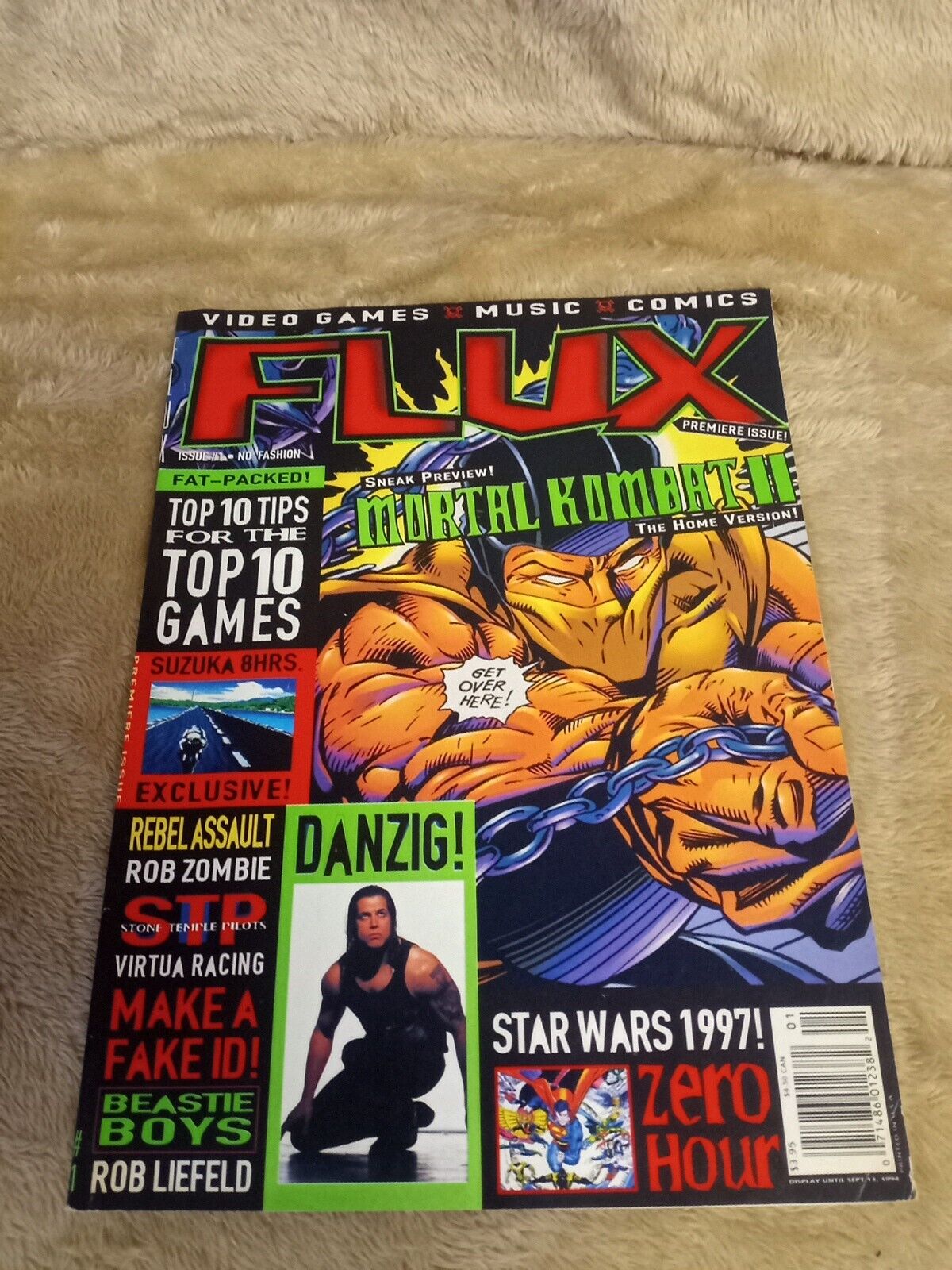 FLUX Video Game/ Comics Magazine Issue #1 Sept. 1994 Mortal Kombat 2 EUC